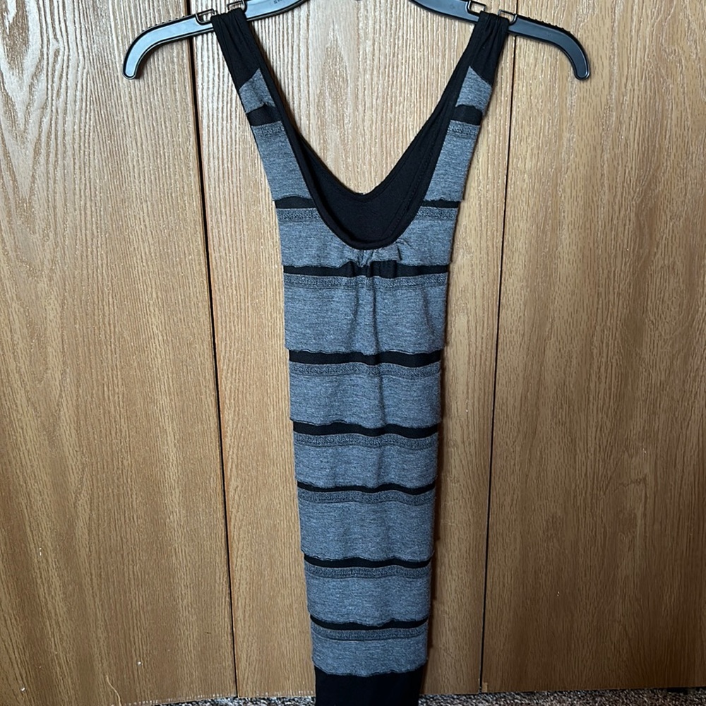 Miley Cyrus x Max Azria grey and black tank top